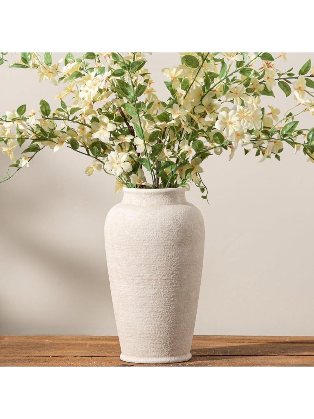 11" Ceramic Large Tall Flower Floral Vase Farmhouse Living Room Entryway Decor